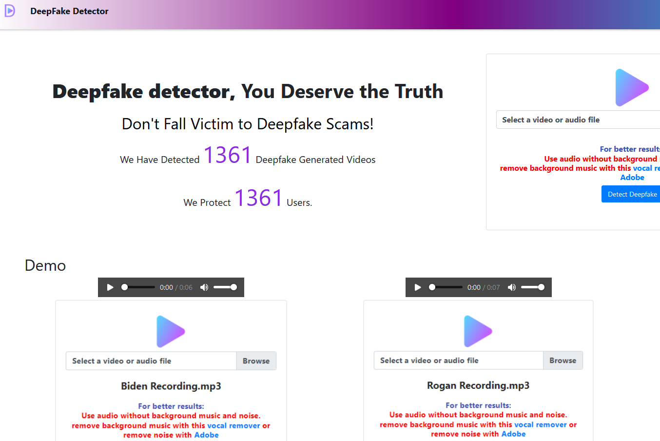 Deepfake Detector Future Ai Toolbox