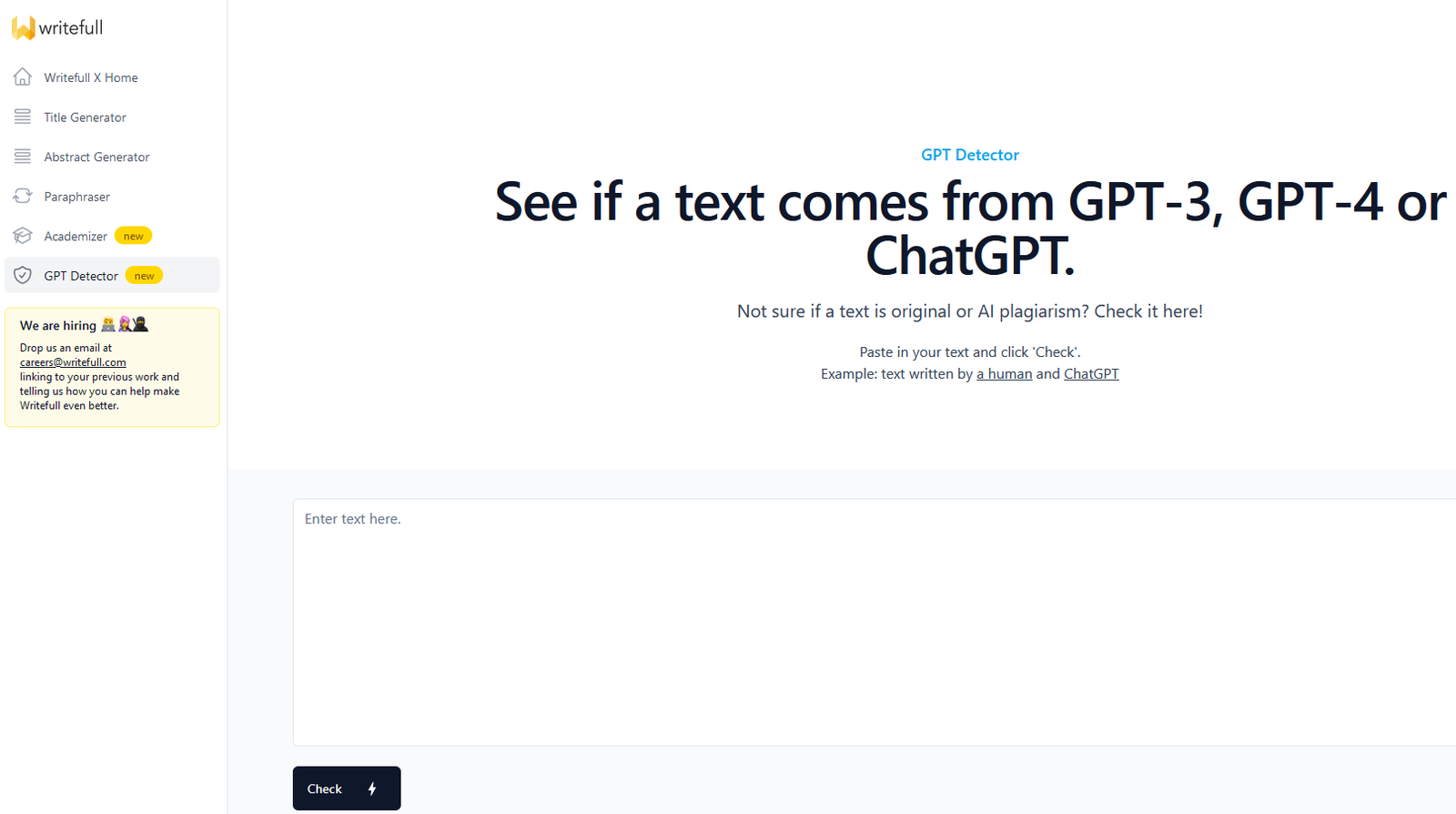 Writefull GPT Detector - Future AI Toolbox